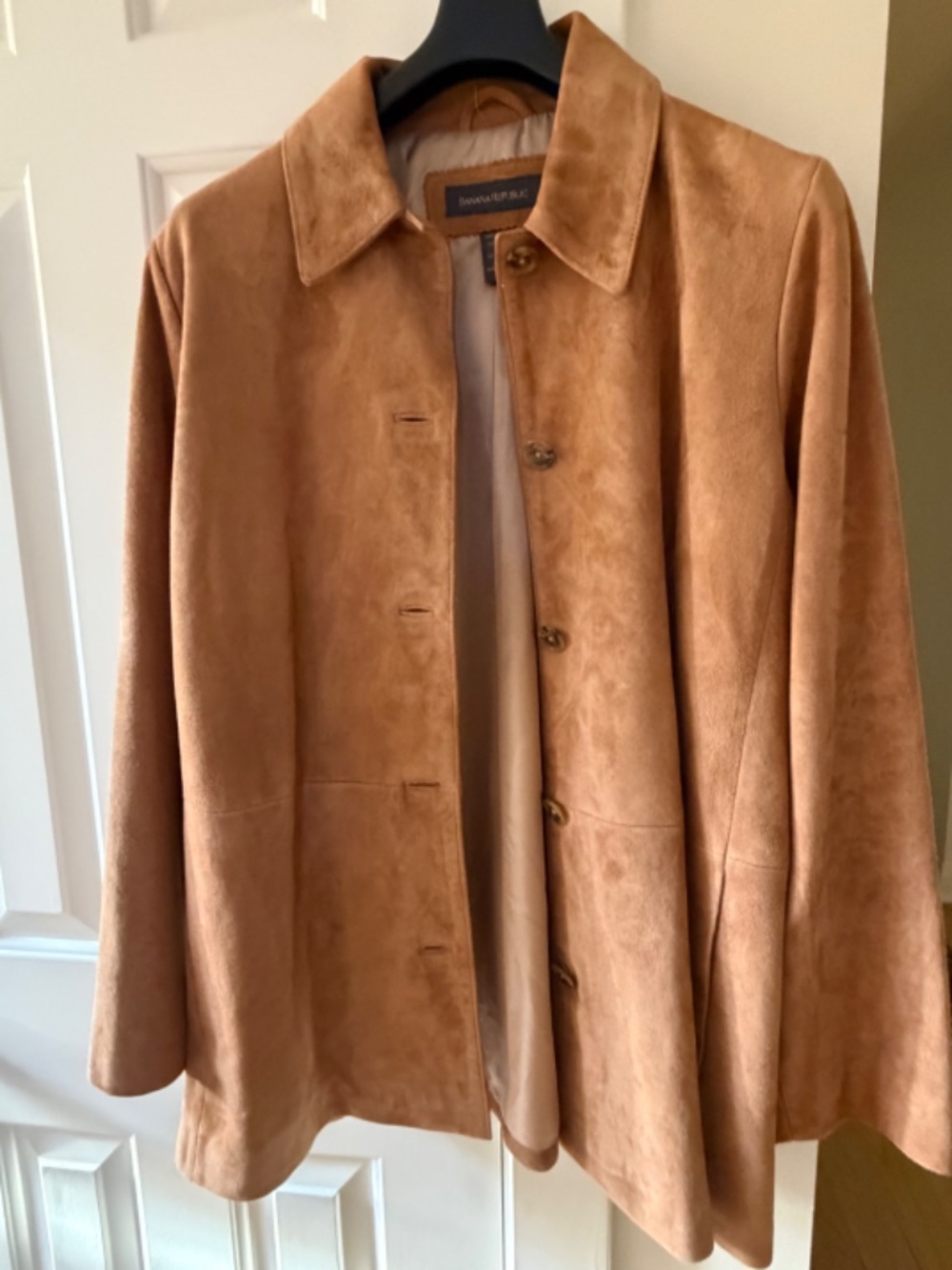 NEW Banana Republic Genuine Suede Jacket Camel in Medium